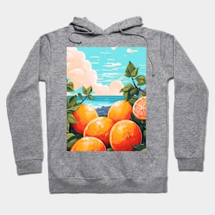 Oranges and Ocean Waves Hoodie